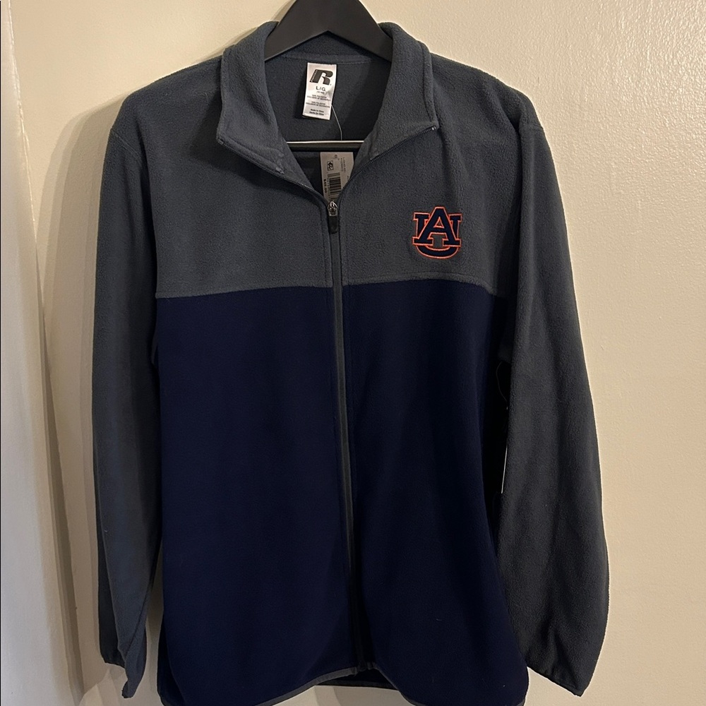 Russell Athletic Men's Two-Tone Fleece Full Zip Auburn Jacket